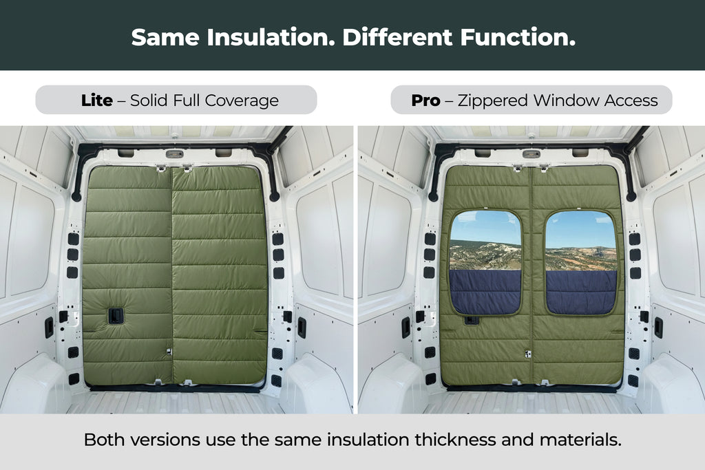 Maxx Cover Pro Edition: Insulated Rear Door Covers for Ford Transit High Roof (2015-Current)