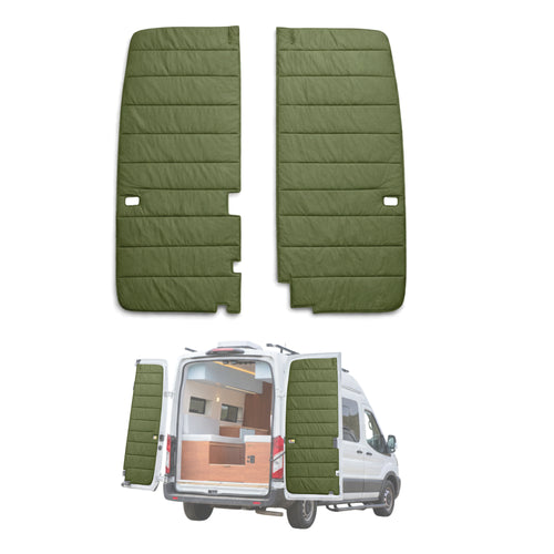 Maxx Cover Lite Edition: Insulated Rear Door Covers for Ford Transit High Roof (2015-Current)